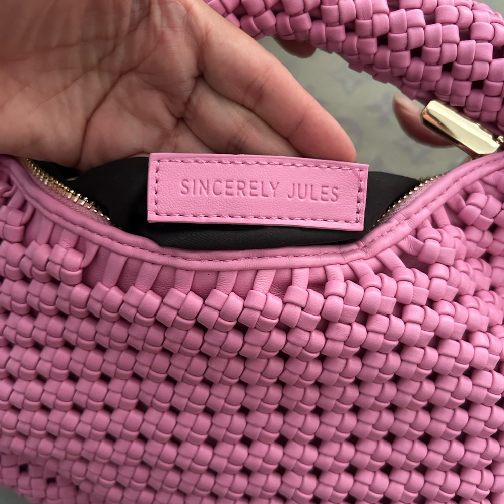 Sincerely Jules Pink Woven Shoulder Bag
